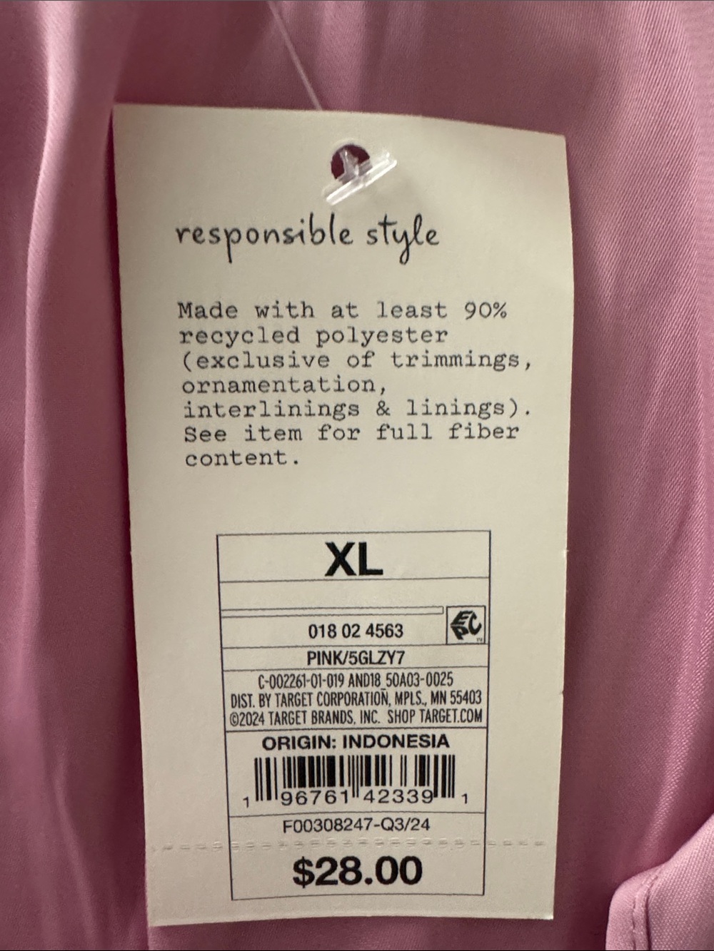 a new day Rose Pink Ruffle Satin Blouse - Picture 4 of 7